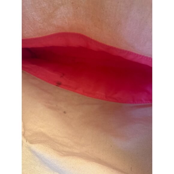 Victorias Secret Metallic Pink Color Block Canvas Tote Bag - Picture 5 of 5